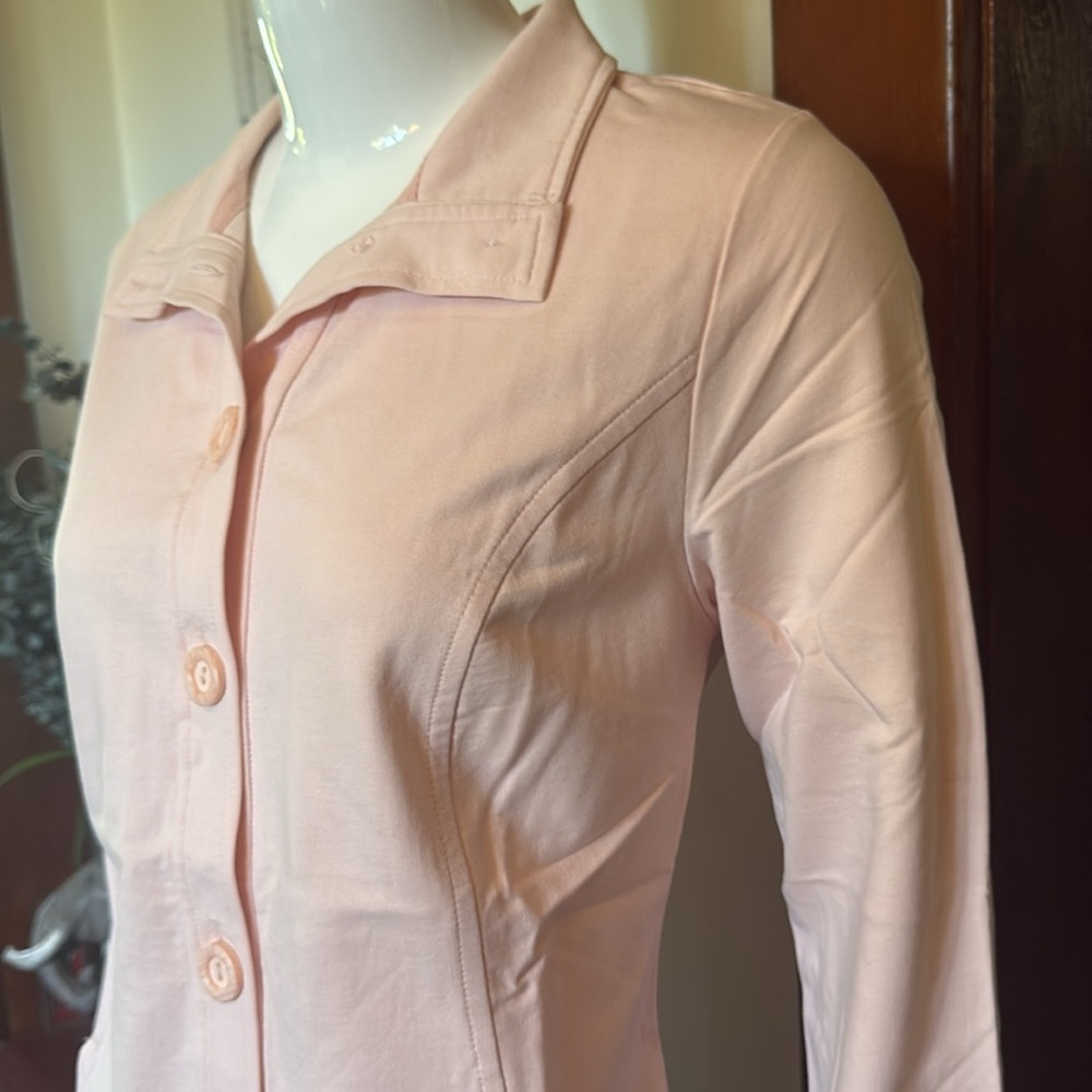 NWT northern reflections size small cotton Peach Button-Up Long Sleeve jacket